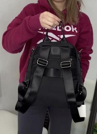 Женский шикарный и качественный рюкзак сумка для девушек серый текстиль7 фото