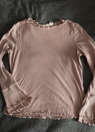 Кофта розовая с интересными рукавами