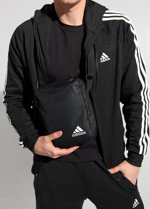 Костюм adidas чорний + барсетка у подарунок4 фото