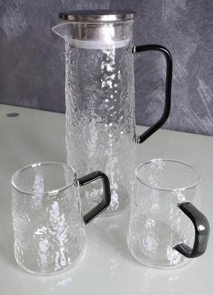 Японський глечик - чашки для соку холодний гарячий 600 (41)3 фото