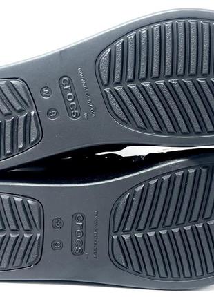 Крокс платформа босоніжки чорні crocs women´s brooklyn strappy low wedge black5 фото