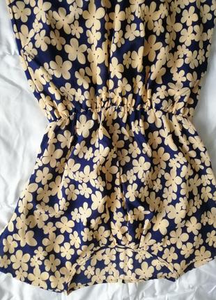 Сукня плаття сарафан коротке з резинкою квітковий принт4 фото