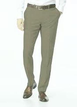Брюки zara slim fit 44 eu light grey creme