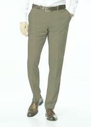 Брюки zara slim fit 44 eu light olive creme1 фото