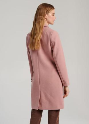 Тепле пальто пильно рожевого кольору пальто в стилі casual р.м5 фото