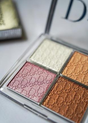 Палетка хайлайтерів для обличчя dior backstage glow face palette 001 universal