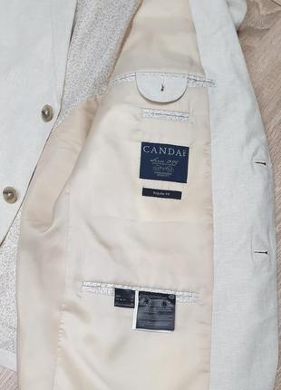 Canda - 54-58 - пиджак льняной мужской пиджак мужественный кремовый4 фото