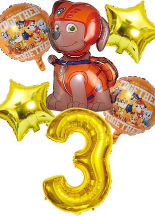 Набір кульок щенячий патруль , фотозона на 3 рочки