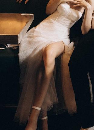 Сукня біла корсетна gepure xs2 фото