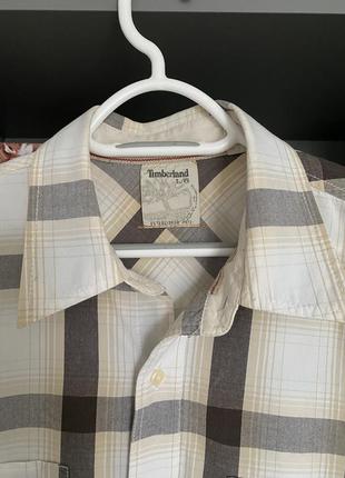 Чоловіча оригінальна бавовняна сорочка фірмової марки timberland3 фото