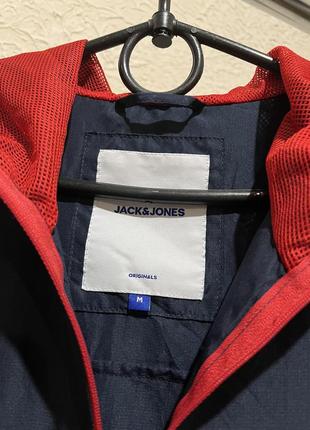 Синяя мамтерка jack & jones / синяя ветровка мужская / легкая ветровка мужская / синяя зипка мужская3 фото