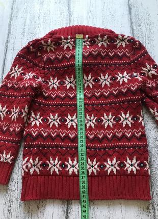 Крутая кофта новогодний свитер с воротником h&m 4-6 лет5 фото