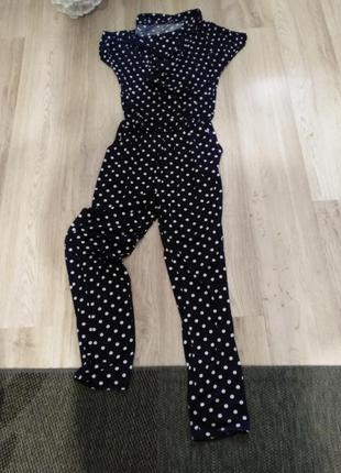 Комбинезон длинный, цельный с карманами