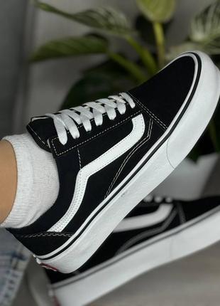 Vans old school черно белые кеды кроссовки красовки ванс вансы олдскулы женские мужские4 фото