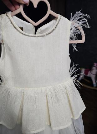 Сукня з пір'ям святкова2 фото