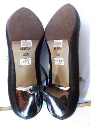 Стильные кожаные туфли senda, р.37 код t07147 фото