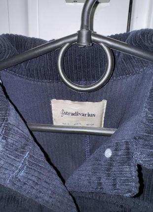 Укорочена рубашка вельвет s stradivarius3 фото