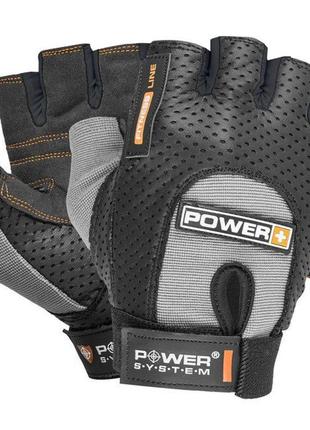 Спортивные перчатки для фитнеса power system ps-2500 power plus black/grey xs pro_460