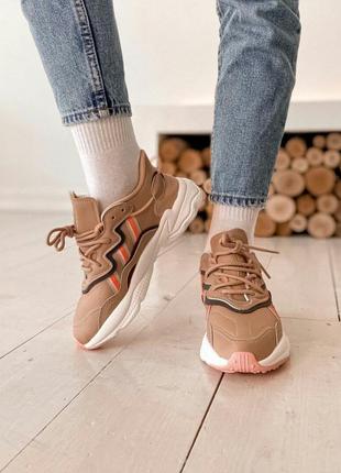 Кросівки adidas ozweego beige кросівки