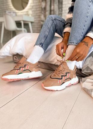 Кроссовки adidas ozweego beige  кросівки3 фото