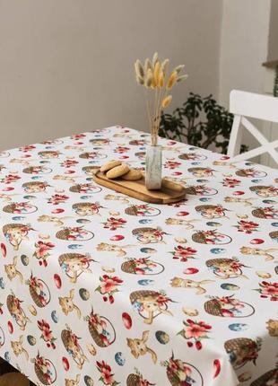 Скатертина льняна великодня