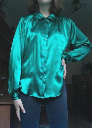 Блузка атласна елегантна2 фото