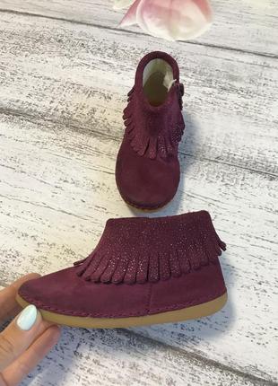 Круті шкіряні замша черевики, кросівки, туфлі м'які clark's розмір 22,5{14,5-15 см}