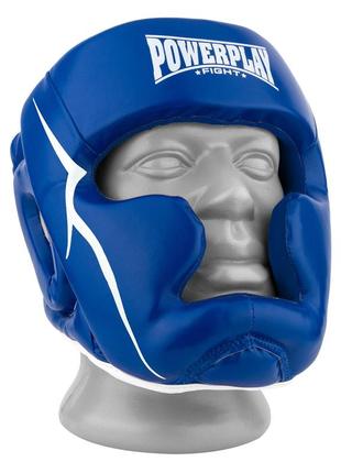 Боксерський шолом тренувальний powerplay 3100 pu синій  s pro1000