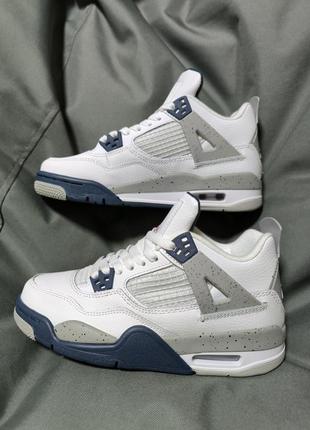 Nike air jordan 4 white grey blue 36