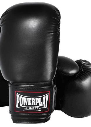 Боксерські рукавиці powerplay 3004 classic чорні 16 унцій pro790
