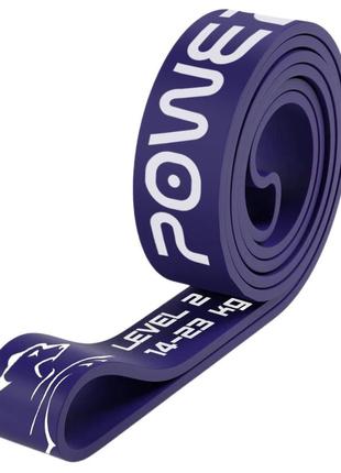 Еспандер-петля (гумка для фітнесу і кроссфіту) powerplay 4115 power band фіолетова (14-23kg) pro320