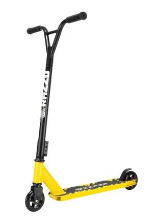 Трюковой самокат razzo go city 100 мм. алюминиевый hst1-100 yellow pro_3500