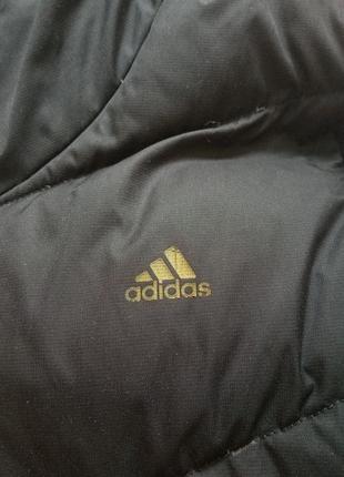 Женский пуховик,чорная стёганая куртка adidas ✔️6 фото