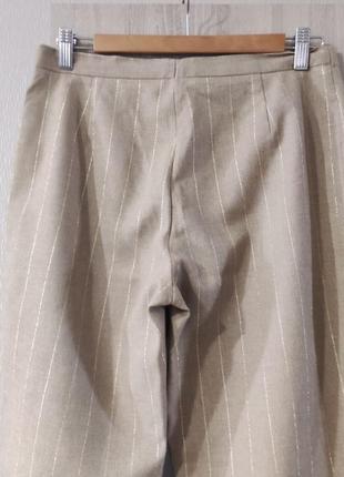 Брюки женские, бежевые летние брюки6 фото