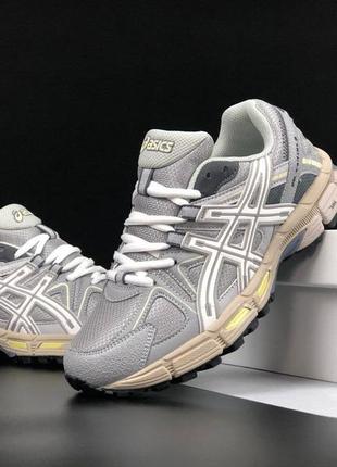 Кросівки жіночі підліткові asics gel kahana 8 сірі з білим