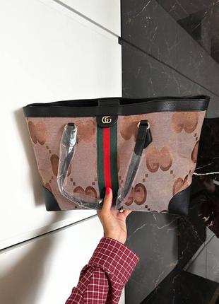 Сумка шоппер в стилі gucci tote bag1 фото