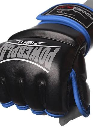 Спортивные перчатки для mma powerplay 3058 черно-синие xl pro_899