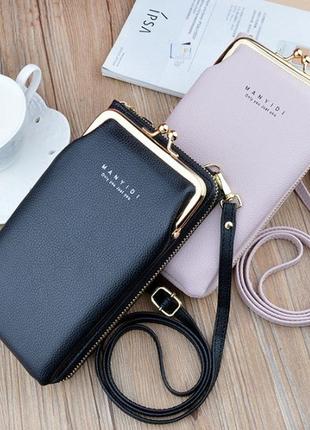 Жіноча сумка клатч на плече, міні сумка гаманець для телефону pro549