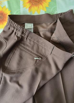 Р 18-20 / 52-54-56 базовые коричневые классические штаны брюки большие батал gundi-wi6 фото