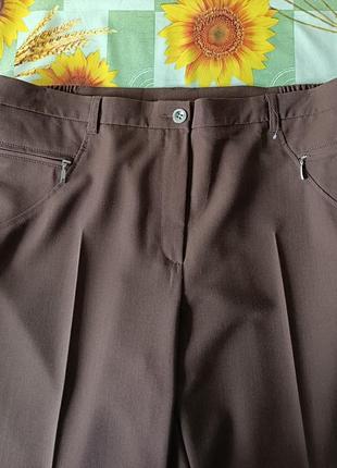 Р 18-20 / 52-54-56 базовые коричневые классические штаны брюки большие батал gundi-wi5 фото