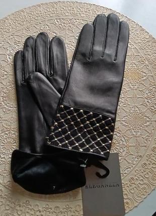 Нові шкіряні перчатки 7-7,5 р eleganzza6 фото