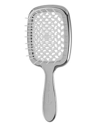 Щітка для волосся срібна з білим janeke superbrush lux crsp230 bia