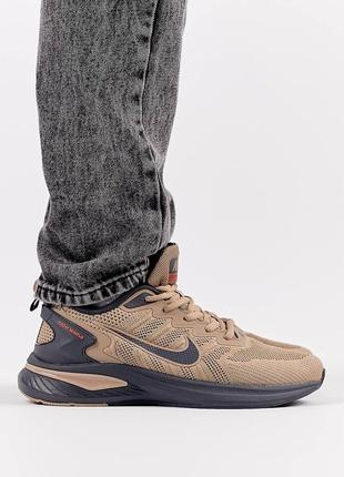 Мужские текстильные кроссовки nike winflo sand black, мужские текстильные кеды найк песочные, мужская обувь3 фото