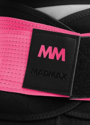 Спортивный пояс компрессионный madmax mfa-277 slimming belt black/neon pink m pro_11002 фото