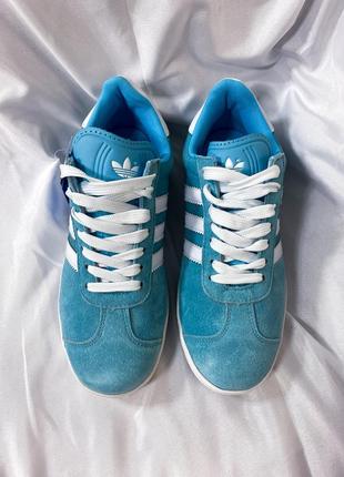 Кросівки adidas gazelle blue green6 фото