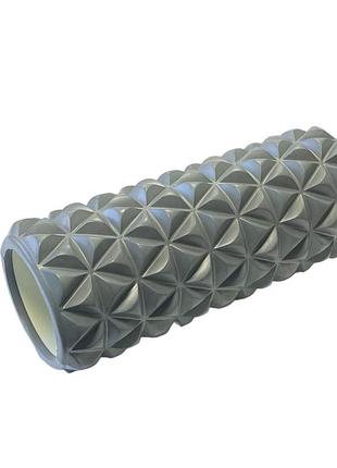 Массажный ролик crystal rollerua мфр 33 см серый