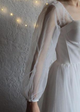 Весільна сукня міді м4 фото