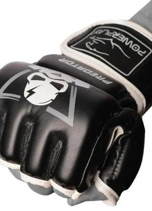 Спортивные перчатки для mma powerplay 3056 а черно-белые xl pro_720