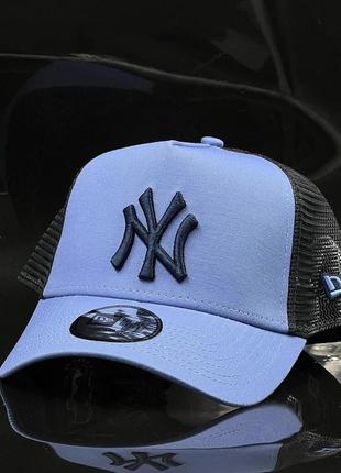 Оригинальная синяя кепка с сеткой new era new york yankees trucker