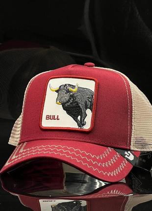 Оригинальная красная кепка с сеткой goorin bros.the bull trucker1 фото